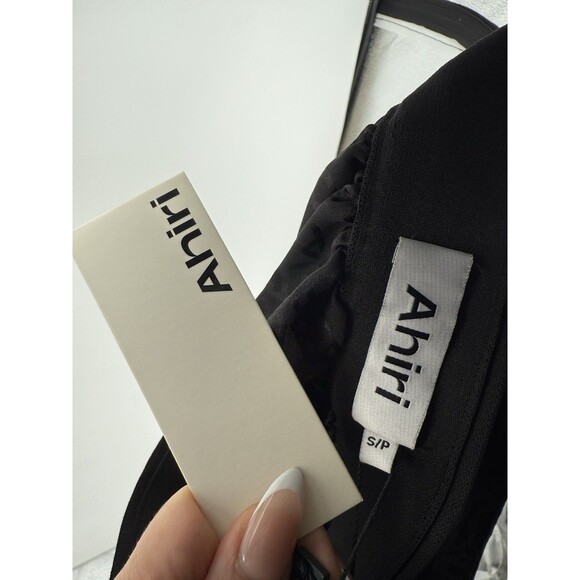 Ahiri Lace Satin Clover Skirt Black Unlined Size S - Picture 4 of 5